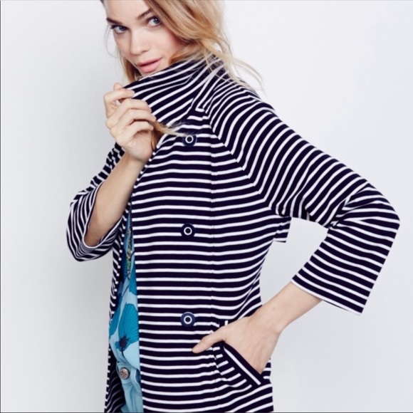 CAbi Jackets & Blazers - CAbi Maritime Navy & White 3/4 Sleeve Coat size medium